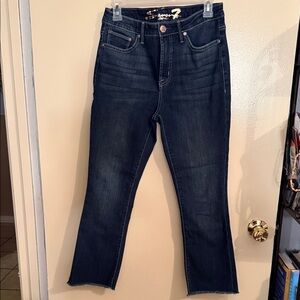 Seven7 Women's Dark Indigo Straight Leg Jeans